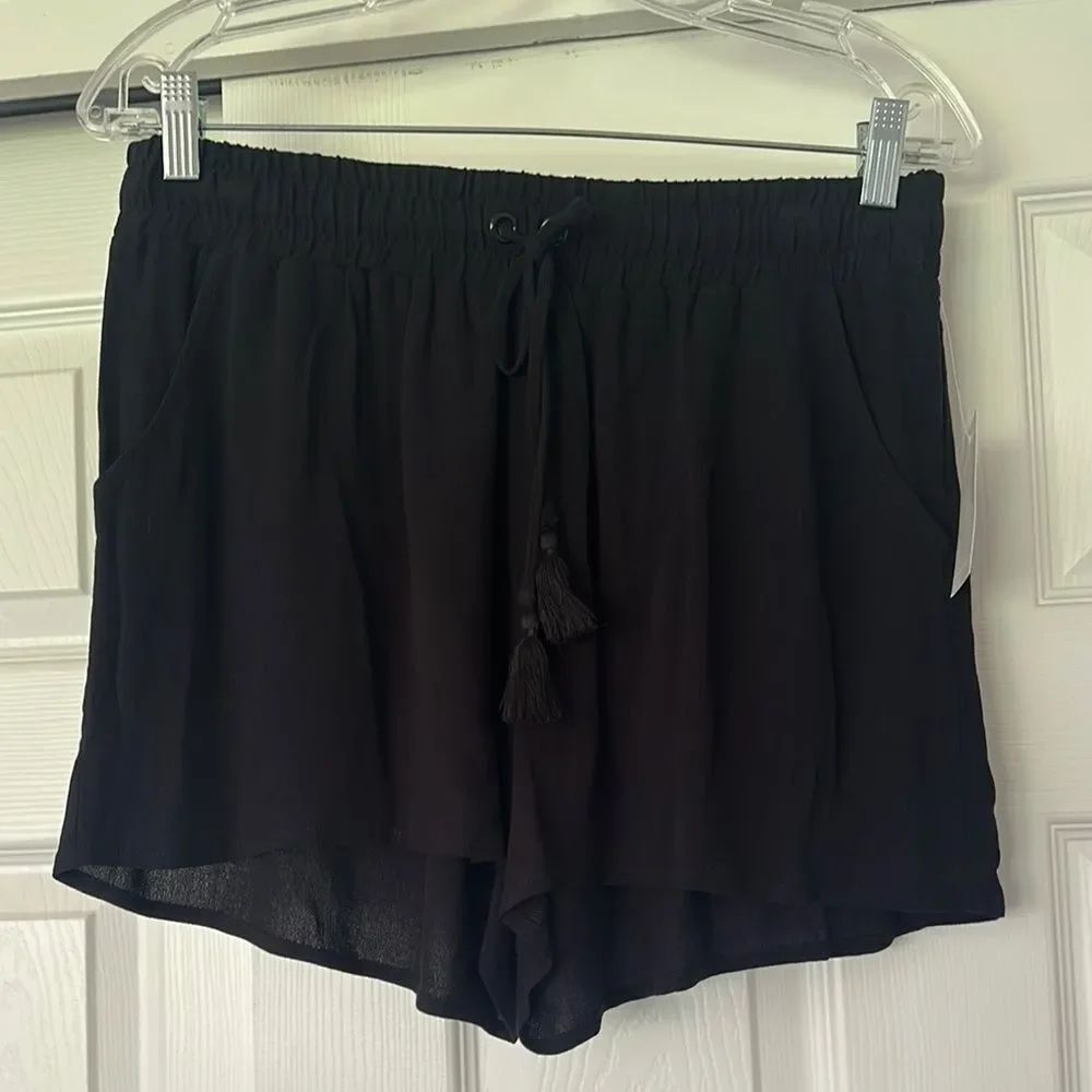 La Blanca Black Relaxed Swim Coverup Shorts